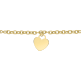 9-karätiges Armband mit Herzanhänger