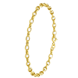 Armband, 375 Gold, Jasseron, oval