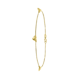 9 Karaat armband met 3 hartjes