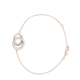 9 Karaat bicolor armband dubbele ring