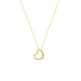 Halskette aus 375 Gold mit Anhänger, offenes Herz