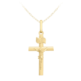 9 karaat ketting met hanger kruis voor dames