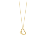 9 karaat ketting met hanger open hart voor dames