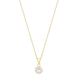 9-karätige Kette, Anhänger mit Zirkonia