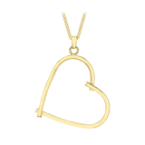 9 Karaat ketting met hanger open hart