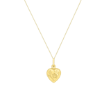 375 Gold Halskette, Herzmedaillon mit Blumen