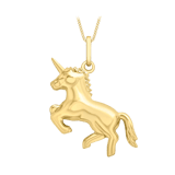 9 karaat ketting met hanger eenhoorn voor dames