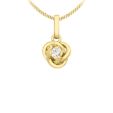 Kette aus 375 Gold mit Knotenanhänger mit Zirkonia