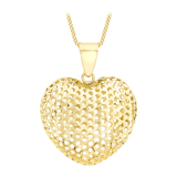 9 karaat ketting met hanger hart voor dames