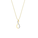 Halskette, 375 Gold, mit Fantasie-Anhänger, Diamant