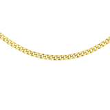 Halskette, 375 Gold, Panzerkette mit Diamantschliff