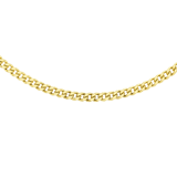 Halskette, 375 Gold, Panzerkette mit Diamantschliff