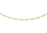 9 karaat ketting figaro diamond cut voor dames