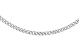 Halskette aus 375 Gold mit Gourmetgliedern und Diamantschliff, weiß