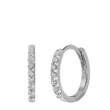 Ohrringe, 585 Weißgold, mit Diamant 0,15 kt