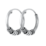 Zilveren oorringen Bali 12mm voor dames