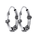 Ohrringe aus 925 Silber, Bali, 12 mm