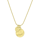 Goldfarbene Byoux-Halskette mit kleinen Münzen