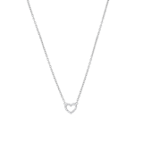 Kette aus 925 Silber Herz mit Zirkonia