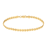 Zilveren goldplated schakelarmband voor dames