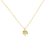 14 karaat gouden ketting & hanger levensboom voor dames