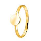 14 Karaat geelgouden ring disc