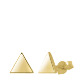 Dreieckige Ohrringe aus 585 Gelbgold, 6 mm
