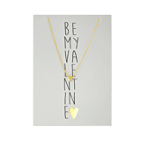 Byoux-Kette mit Karte „be my Valentine