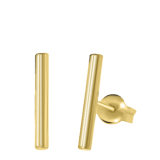 14 karaat geelgouden oorknoppen bar 1,1 cm voor dames