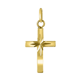 14 Karaat geelgouden hanger kruis 