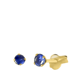 14 Karaat geelgouden oorbellen blauw zirkonia