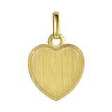 585 Gelbgold Gravurplatte „Herz“