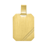 Gravurplatte, 585 Gelbgold, Rechteck, matt