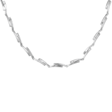 Zilveren ketting mat/glans met zirkonia