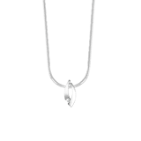 925 Silberkette und Anhänger matt/glänzend mit Zirkonia