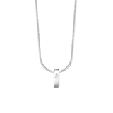 925 Silberkette und Anhänger matt/glänzend mit Zirkonia
