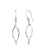 Silberohrringe, gedrehtes S