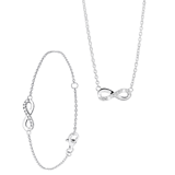 Zilveren set infinity met zirkonia
