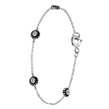 Bearbeitetes Silberarmband mit Scheiben Bali