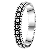 Zilveren ring bewerkt Bali