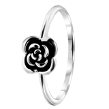 Zilveren ring roos Bali