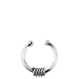Ohrklemme, 925 Silber, schön bearbeitet, 11,5 mm, Bali