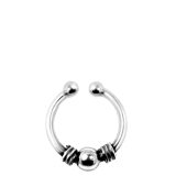 Silbernes Fake-Piercing, bearbeitet 10,5, Bali