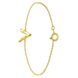 Vergoldetes Silberarmband mit V