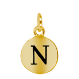 Zilveren goldplated letterhanger voor dames