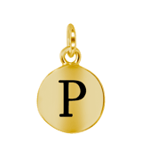 Zilveren goldplated letterhanger voor dames