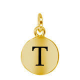 Zilveren goldplated letterhanger voor dames
