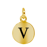 Zilveren goldplated letterhanger voor dames