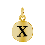 Zilveren goldplated letterhanger voor dames