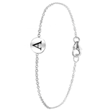Zilveren armband alfabet rhodiumplated